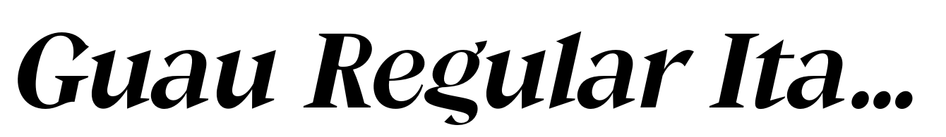 Guau Regular Italic